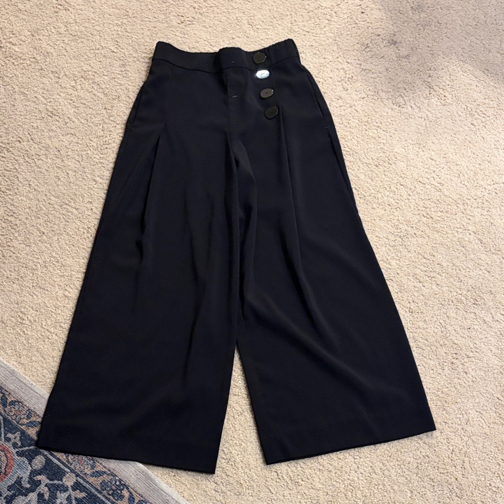 Zara Black Elastic Waist Pants
